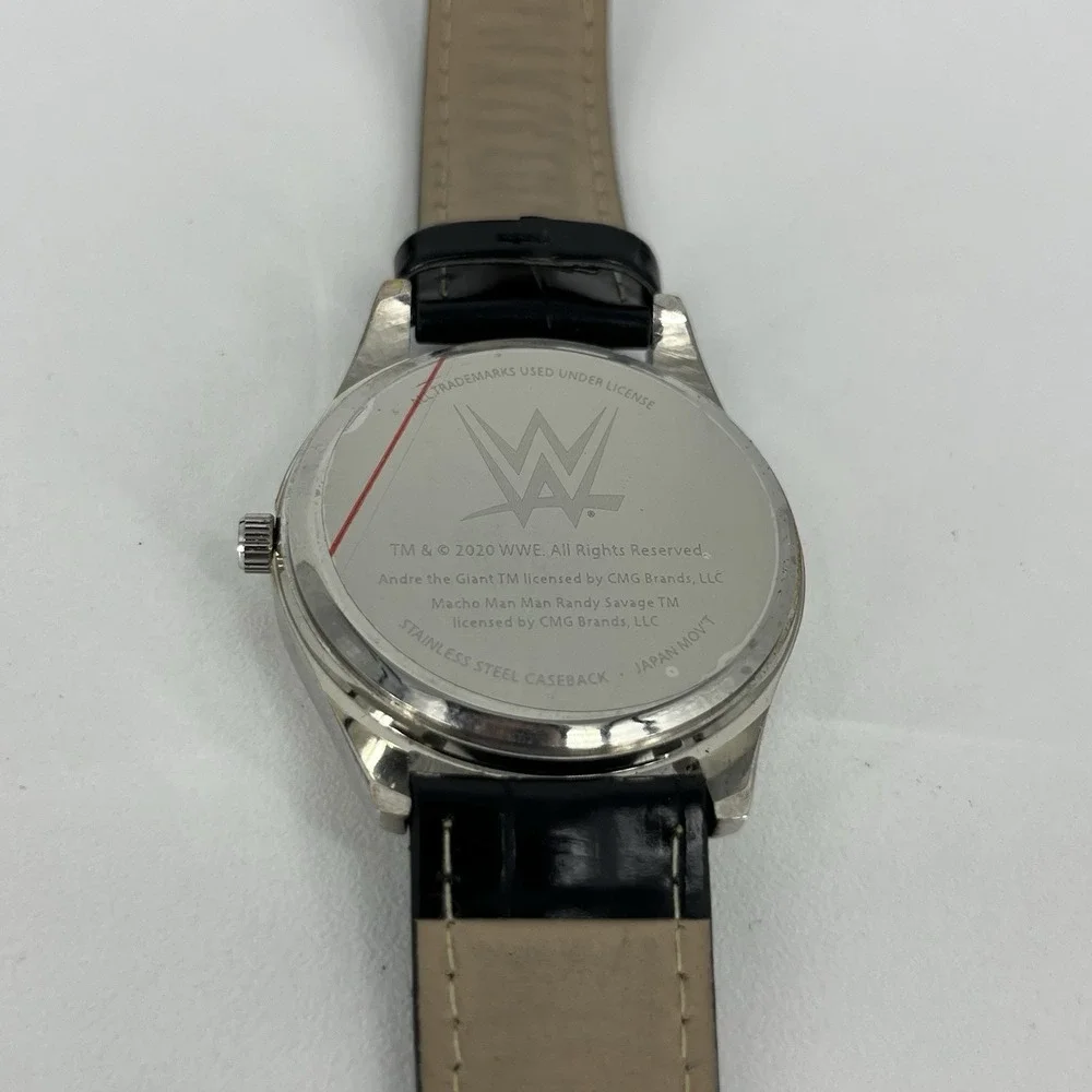 WWE Game Time Andre The Giant Pioneer Black Series Mens Watch Silver Black NEW